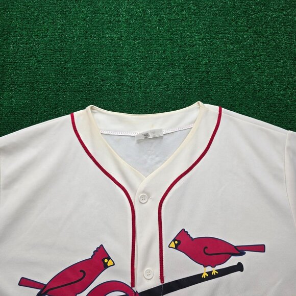 St Louis Cardinals Jersey Mens XL White Beige MLB Baseball Sports Twin Bird #2 - Picture 2 of 15
